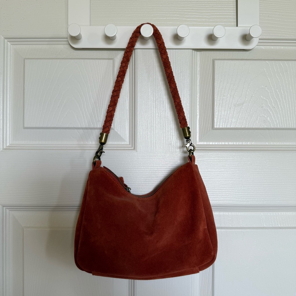 Suede Anthropologie bag